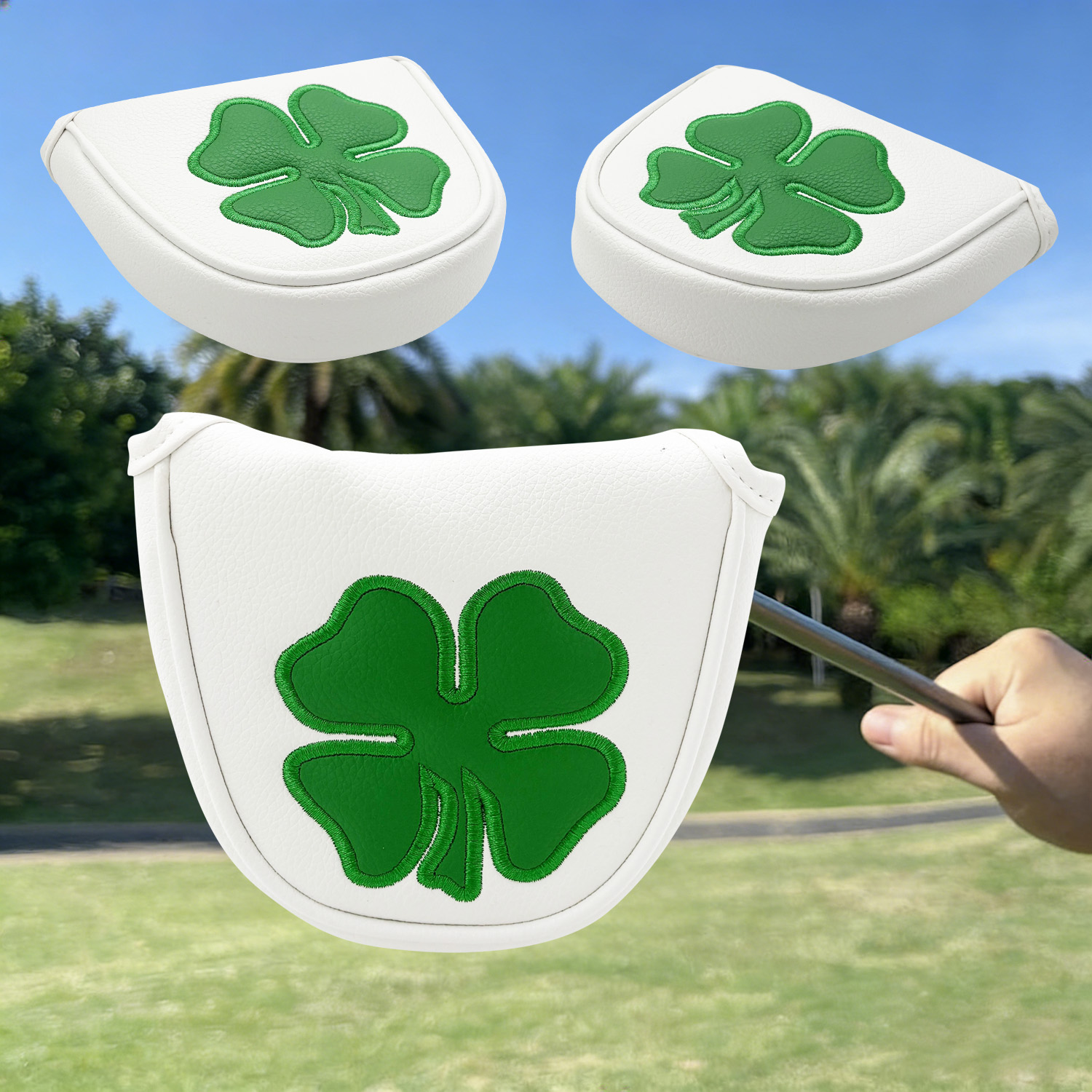 1pc Putter Head Cover, 'Clover - огляд і ціна Golf Equipment Storage