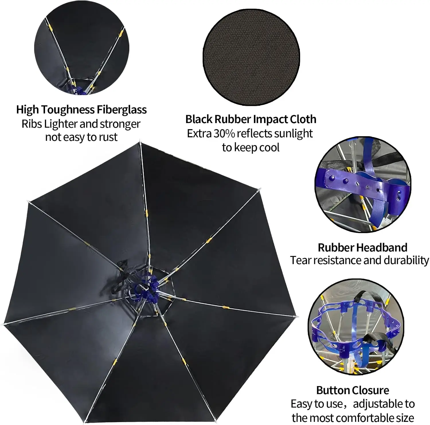 Umbrella Hat Folding Adjustabl - огляд і ціна Golf Umbrella Large
