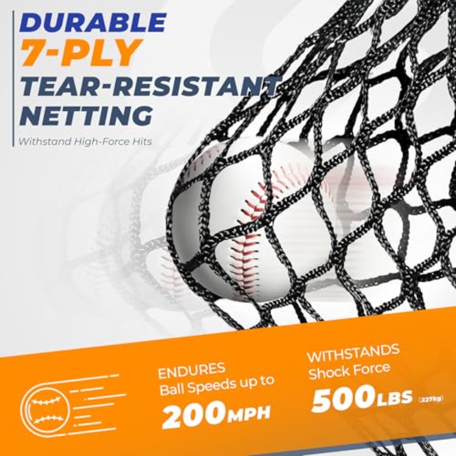 7 x 7 Feet Baseball Net, Baseb - огляд і ціна Practice Net Hitting