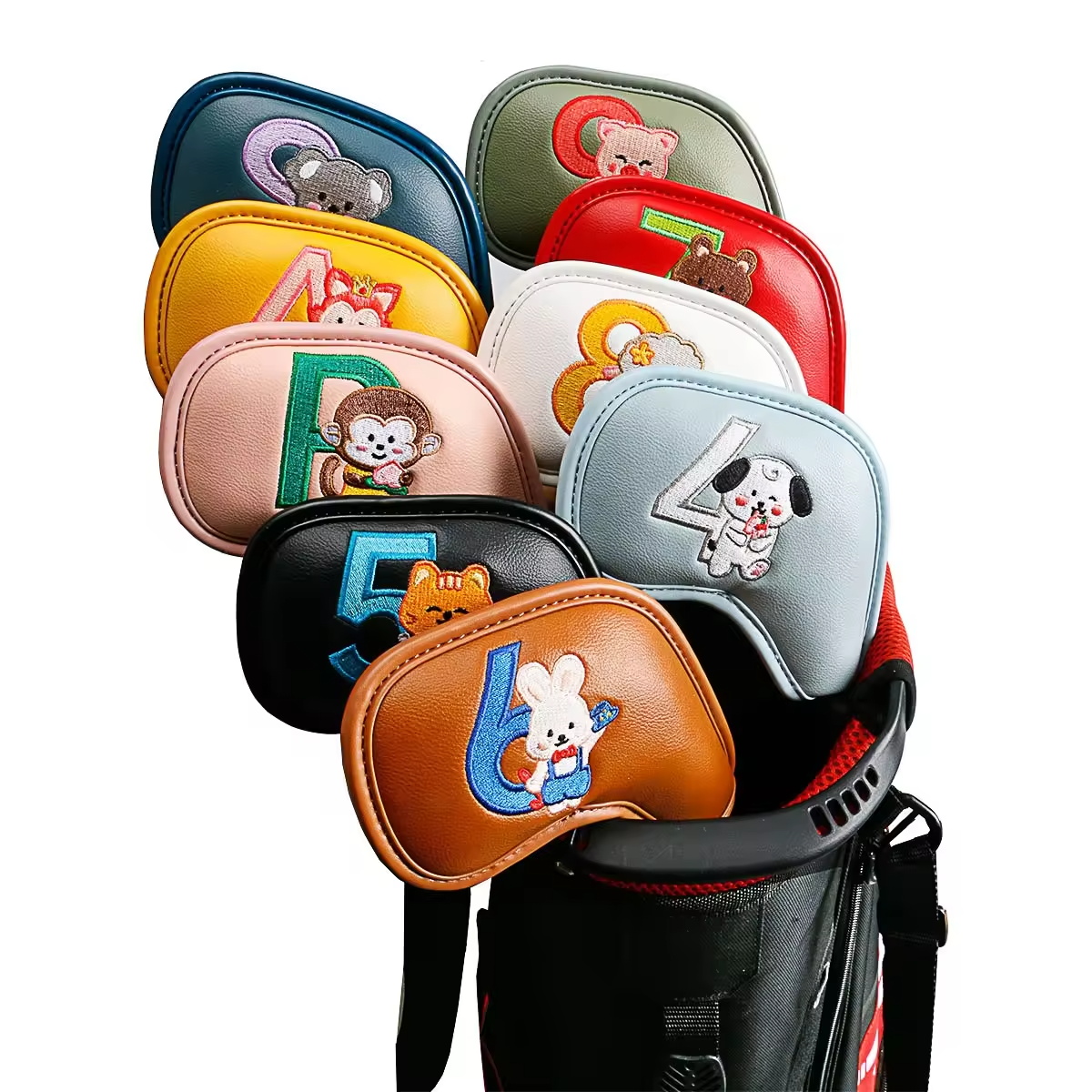 9Pcs Cute Cartoon Animal Golf  - огляд і ціна Golf Equipment Storage