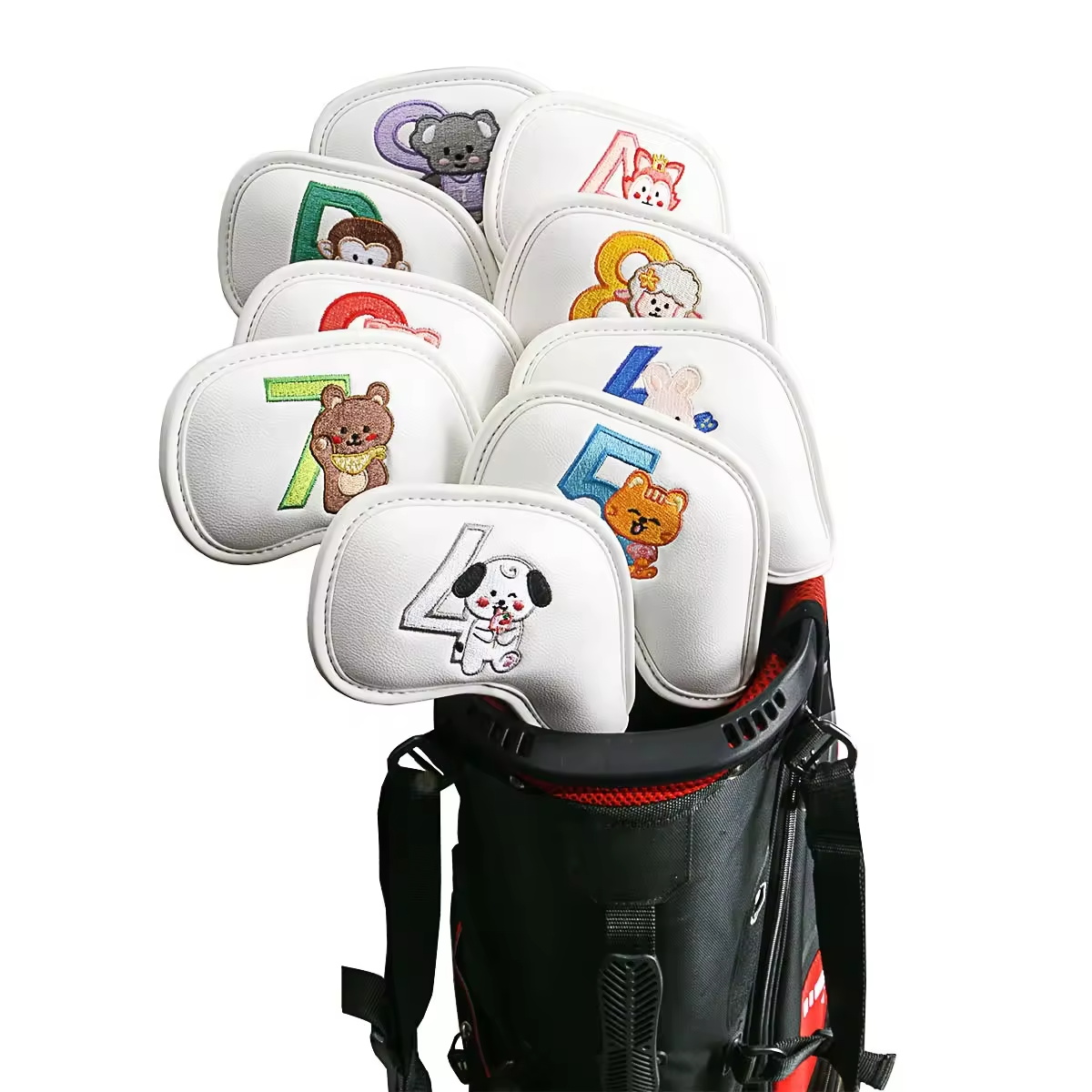 9Pcs Cute Cartoon Animal Golf  - огляд і ціна Golf Equipment Storage