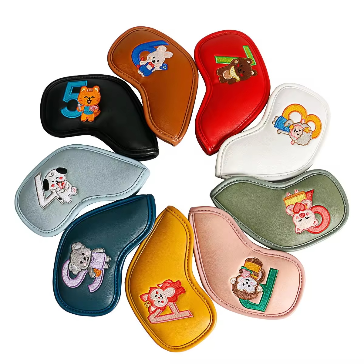 9Pcs Cute Cartoon Animal Golf  - огляд і ціна Golf Equipment Storage