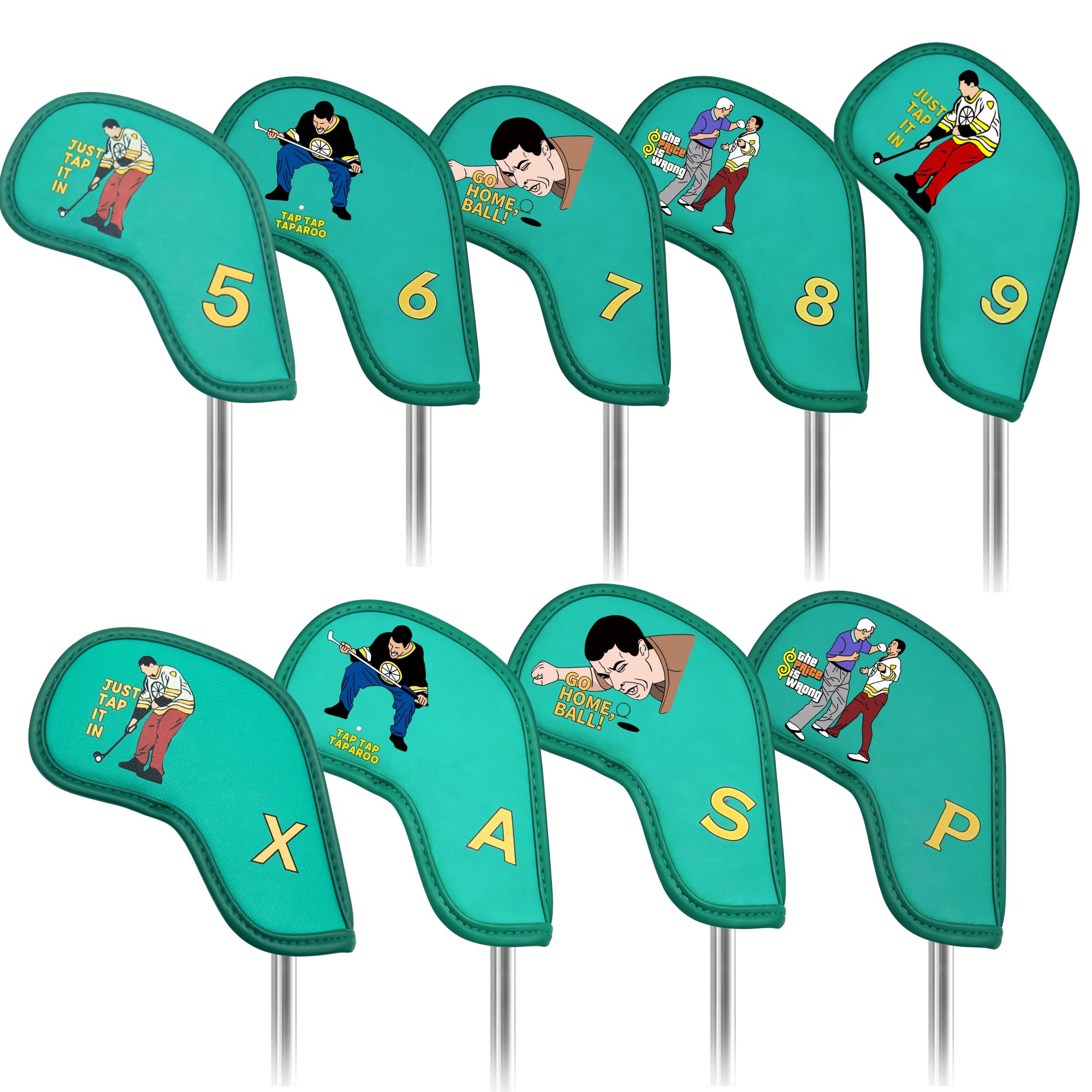 9 pcs Golf Iron Covers with Fu - огляд і ціна Golf Equipment Storage