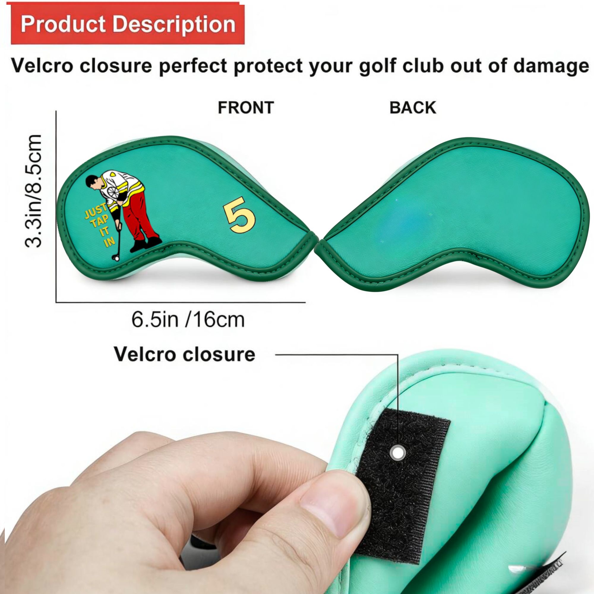 9 pcs Golf Iron Covers with Fu - огляд і ціна Golf Equipment Storage