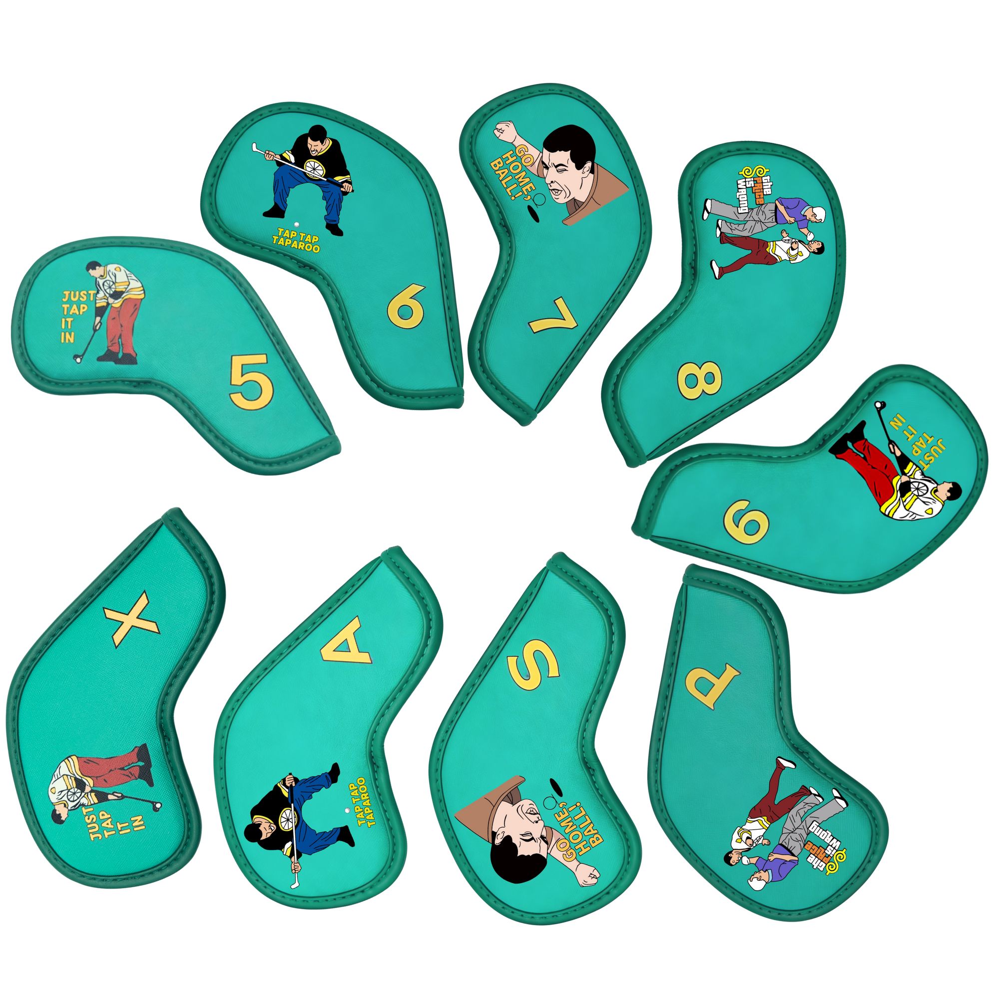 9 pcs Golf Iron Covers with Fu - огляд і ціна Golf Equipment Storage